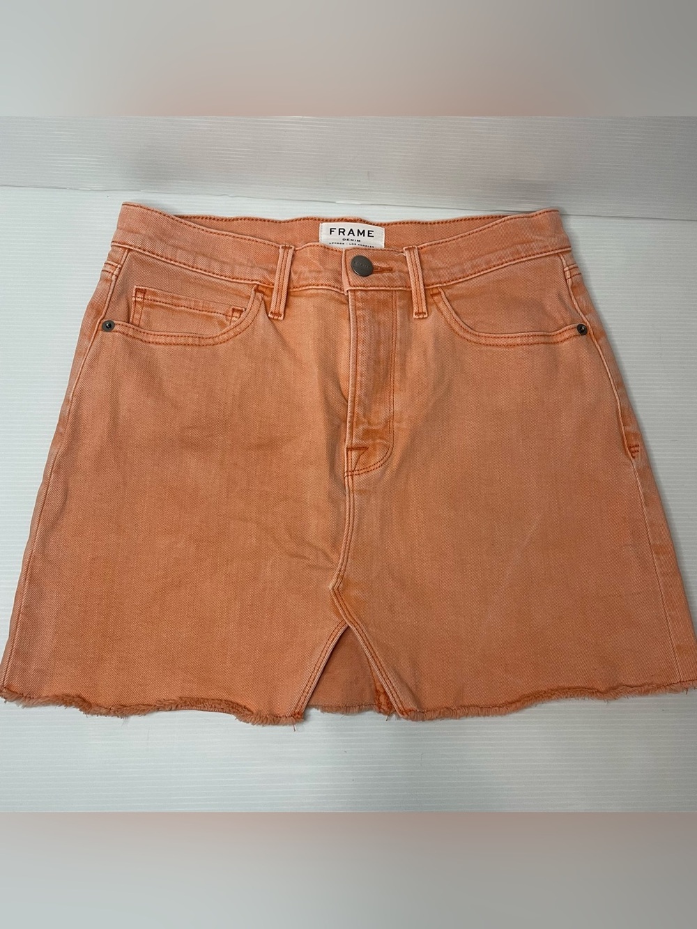 FRAME denim miniskirt Orange Crush Size 26
